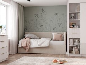Диван-кровать Бенто (крем) в Черском - cherskij.mebel-nsk.ru | фото