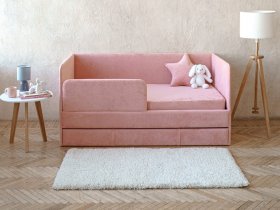 Диван-кровать Happy (коралловый) в Черском - cherskij.mebel-nsk.ru | фото