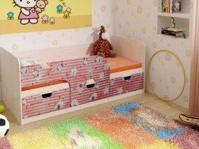 Кровать детская с ящиками 1,86 Минима Hello Kitty в Черском - cherskij.mebel-nsk.ru | фото