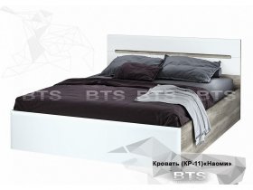 Кровать двуспальная 1,6 м  Наоми КР-11 в Черском - cherskij.mebel-nsk.ru | фото