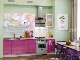 Кухонный гарнитур Вишневый цвет в Черском - cherskij.mebel-nsk.ru | фото