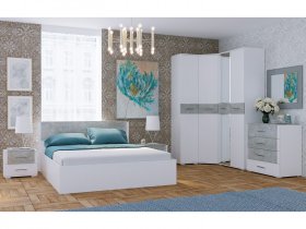 Модульная спальня Бьянка (белый/бетон) в Черском - cherskij.mebel-nsk.ru | фото