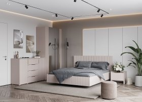Модульная спальня «Тефия» (тефия/софт сантьяго) в Черском - cherskij.mebel-nsk.ru | фото
