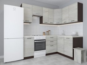 Модульная угловая кухня 1,4м*2,1м Лада (пикард) в Черском - cherskij.mebel-nsk.ru | фото