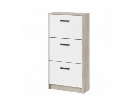 Обувница ОБ-3 Вега (дуб крафт серый/белый) в Черском - cherskij.mebel-nsk.ru | фото