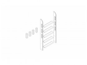 Пакет №10 Прямая лестница и опоры для двухъярусной кровати Соня в Черском - cherskij.mebel-nsk.ru | фото