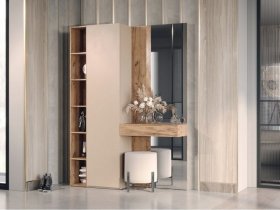 Прихожая Ева (кашемир/дуб вотан) в Черском - cherskij.mebel-nsk.ru | фото