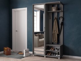 Прихожая «Ларго-2» (графит серый) в Черском - cherskij.mebel-nsk.ru | фото