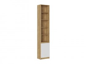Стеллаж Бостон СЖ-001 (дуб крафт золотой/белый глянец) в Черском - cherskij.mebel-nsk.ru | фото