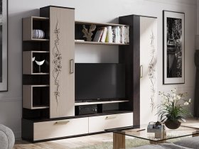 Стенка «Дакота» (венге/дуб молочный) в Черском - cherskij.mebel-nsk.ru | фото