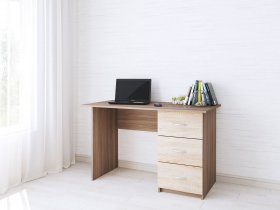 Стол письменный Сити-1 (ясень шимо темный/дуб сонома) в Черском - cherskij.mebel-nsk.ru | фото