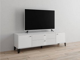 Тумба под ТВ Парус-10 (белый/белый снег) в Черском - cherskij.mebel-nsk.ru | фото